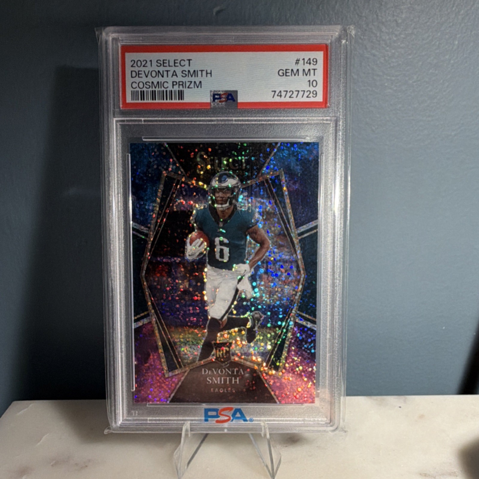 2021 Panini Select Cosmic Prizm Rookie PSA 10 #149 DeVonta Smith Eagles
