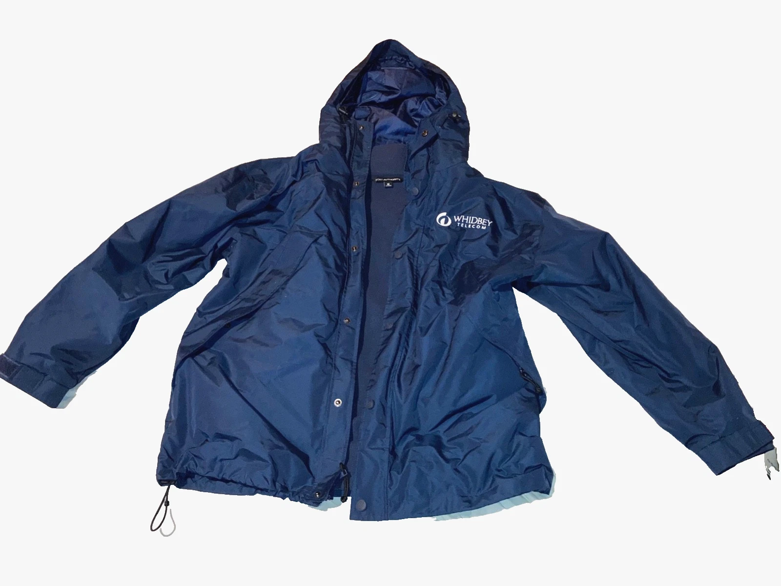 NEW Port Authority 3-In-1 Blue Hooded Jacket M Warm Rainproof Weather Resistant