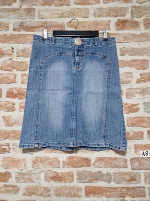 Jeansrock Gr. XL Damen Stretch Casual Säureeffekt Farbe hell
