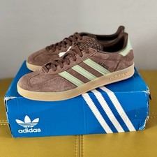 🔥Brand New adidas Originals Gazelle Indoor Trainers Brown Auburn Green UK 8🔥