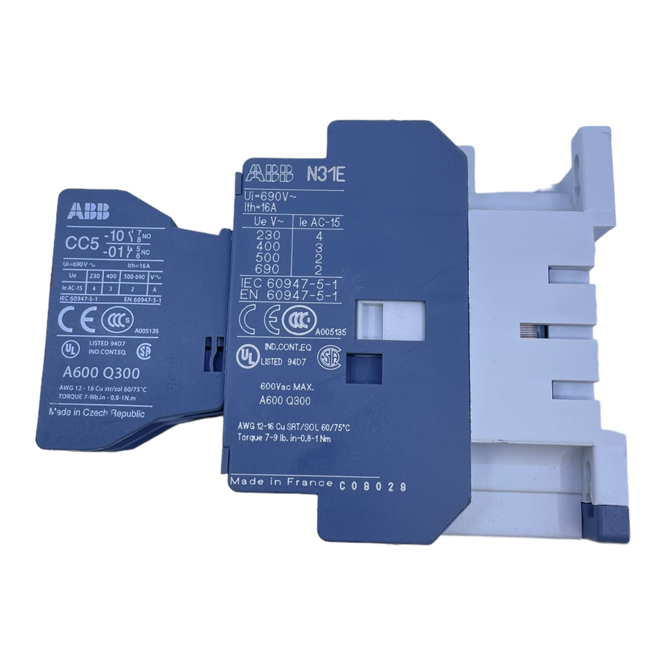ABB N31E + CC5-01 + CC5-10 Motor protection switch 220-230V 50Hz 230 ...