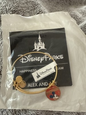New Disney Parks Alex and Ani Mickey Mouse Silhouette Rose Gold Bangle Bracelet