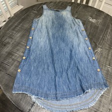 Women s Universal Thread S Knee Length Dress Jean Looking Design Frayed Bottom