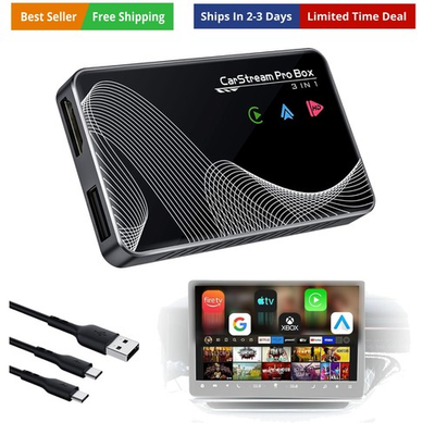 #ad #ad 2026 Upgraded 【 3 in 1 】 HDMI Input Car TV amp; Wireless CarPlay Adapter amp; Andro... $107.90