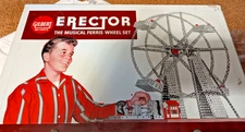 NICER 99.8 % COMPLETE 50'S  8 1/2 MUSICAL FERRIS WHEEL A.C. GILBERT ERECTOR  SET