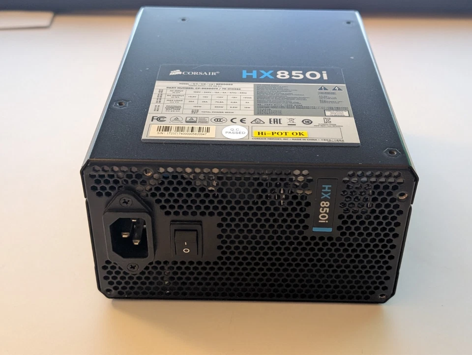 Corsair HXi Series HX850i 850W PSU - Black RPS0003 CP-9020073 75-010582 - Image 2 of 4