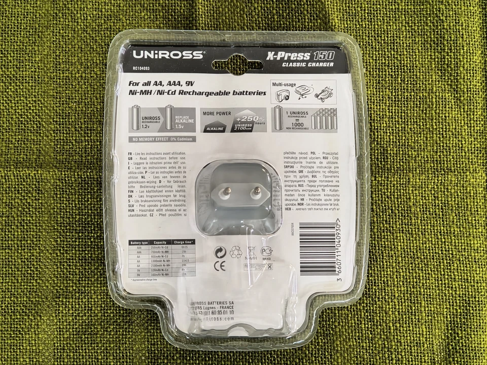 Uniross X-Ptess 150 Akku Ladegerät für AA, AAA und 9V Akkus - Bild 3 von 3