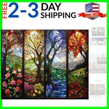 5D Diamond Art Painting Kits for Adult Beginners,Four Season Life of Tree Flo...