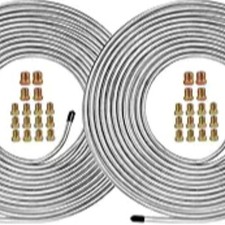 1/4 Brake Line - Upgraded 25Ft 1/4 Zinc-Coated Steel Brake Tubing with 32 Brakin