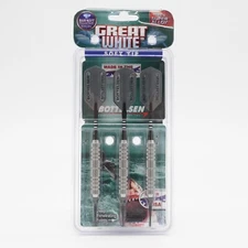 Bottelsen Great White Super Alloy Soft Tip Ruf Kut Darts 18 Grams Grey/Black
