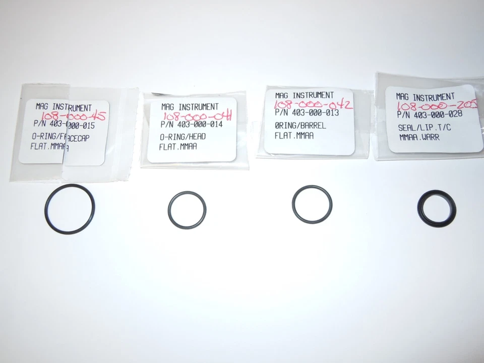 Authentic "AA" Mini Maglite Seal And O-Ring 4 Piece Set