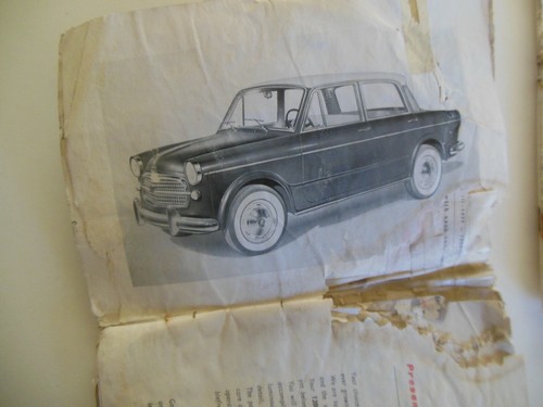 Fiat 1200 Granluce usado original 1959 manual del dueño, directorio de servicio y distribuidor - Imagen 5 de 12