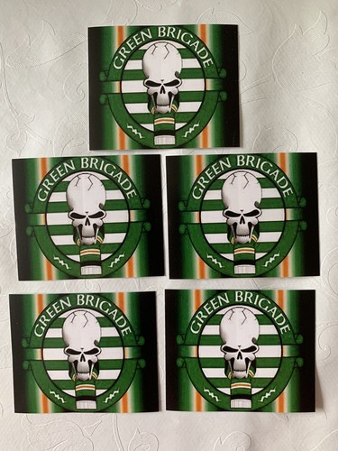 25 x Glasgow Celtic The Green Brigade Stickers Bhoys IRA Hoops Flag Scarf CFC - Picture 2 of 6
