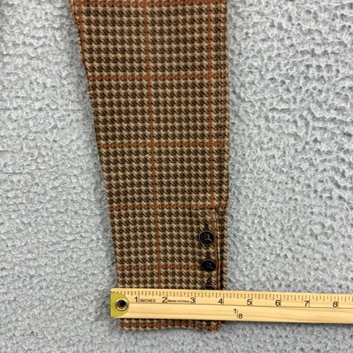 Ralph Lauren Pants Girls Small 7 Brown Houndstooth Trousers Stretch Preppy Pull - Picture 10 of 13