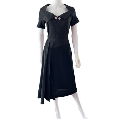 Vintage 40s Little Black Dress, Sz M, Metal Talon Side Zipper | eBay Vintage 40s Little Black Dress, Sz M, Metal Talon Side Zipper | eBay