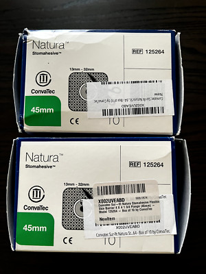 Convatec 125264, Sur-Fit Natura Colostomy Barrier 10 Count 45mm 2 BOXES