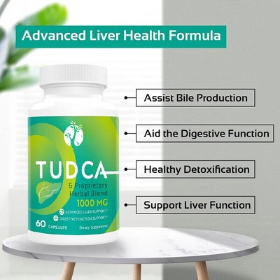 TUDCA Bile Salt and Milk Thistle Mixed Formula Vegetarian Capsules 60 capsules