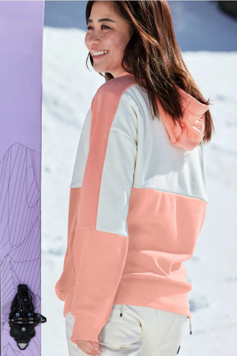 SACAI Roxy Felpa con Cappuccio Liberty Corallo