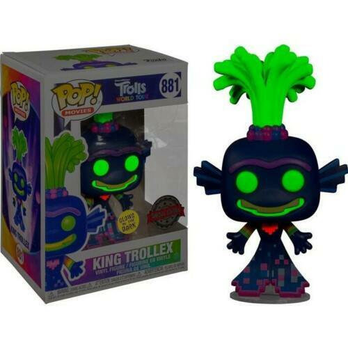 ¡Funko Pop! Películas: Dreamworks Trolls World Tour King Trollex #881 - Totalmente Nuevo