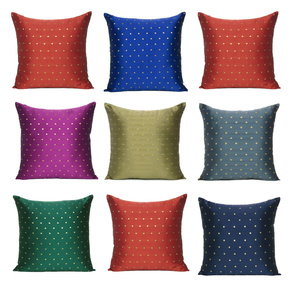 Art Silk Throw Pillowcase Cushion Cover Bedroom Home Decorative Pillow Shams 18" - Image 2 of 4