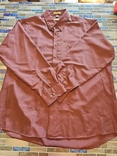 Arrow Mens Maroon Checkered Long Sleeve Dress Shirt Size XL