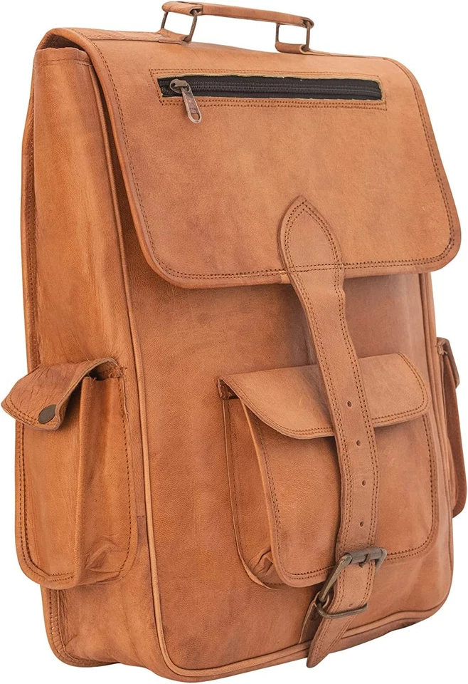 Mochila Envejecida 16" Hombres Laptop Oficina Collage Hombro Viaje Mochila Bolso Foto 3 de 4