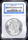 1884-O $1 Morgan Silver Dollar NGC Brilliant Uncirculated