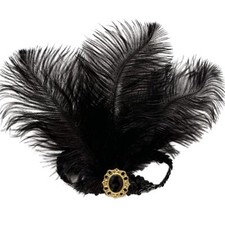 2pcs Sequins Feather Headpiece1920s Flapper HeadbandMardi Gras Carnival Party...