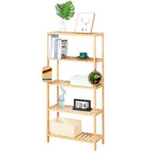 Bambus-Standregal Holzregal Bücherregal Büroregal Badregal Wohnregal Ohio