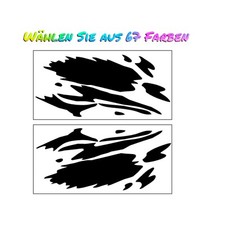 2x Auto Aufkleber  flecken set tribal decal Tuning XL splash je 60x30cm bogen 