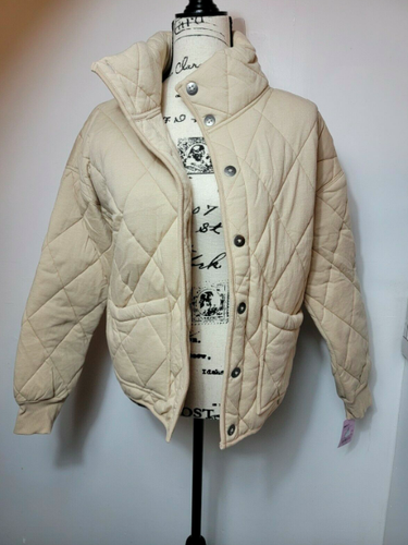 Wild Fable Quilted Jacket, Tan, Size M 