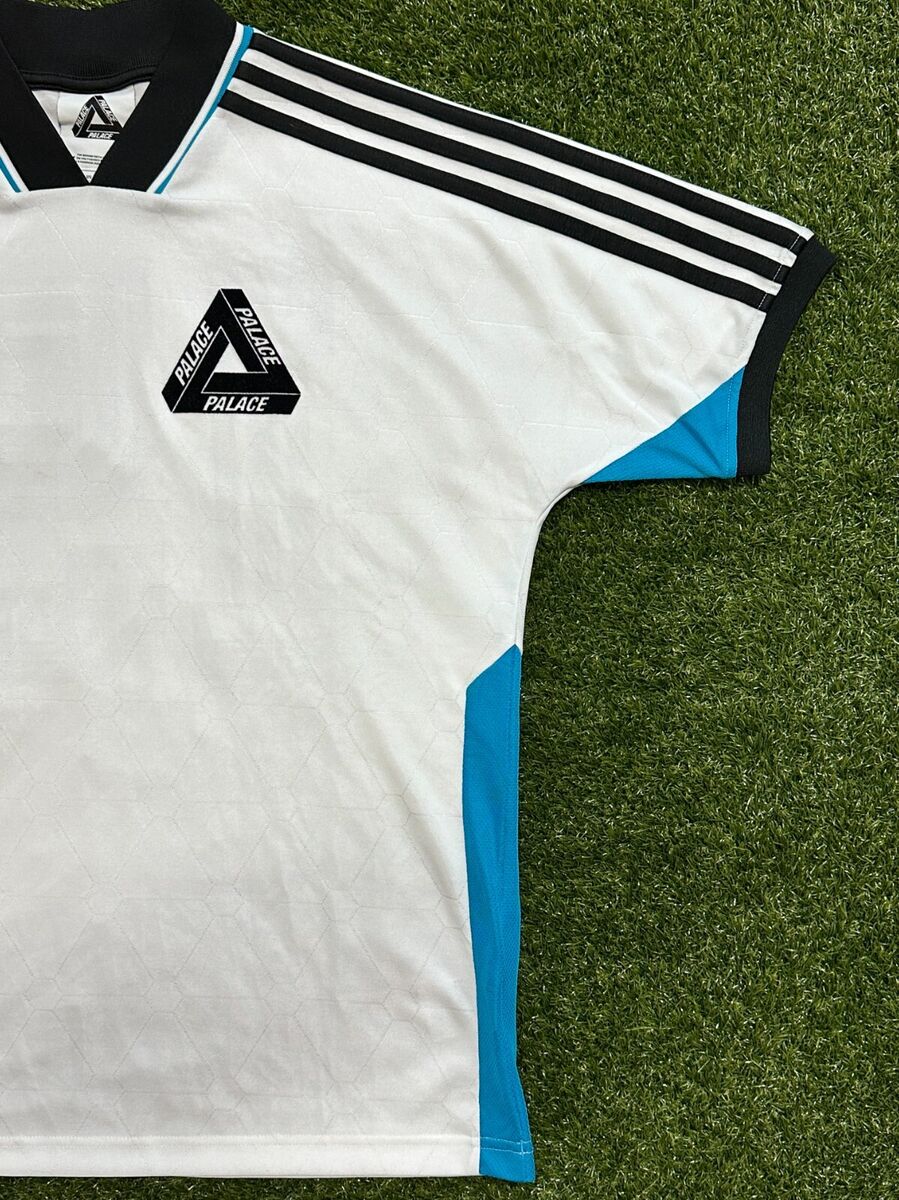 Palace adidas Jersey SSL Team Shirt White/Bold Aqua size M Palace adidas Jersey SSL Team Shirt White/Bold Aqua size M