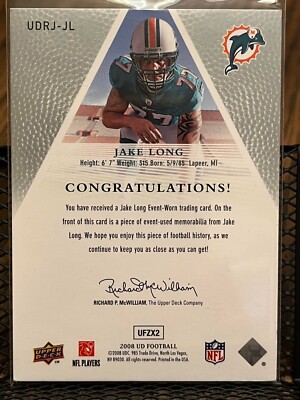 JAKE LONG 2008 UPPER DECK 