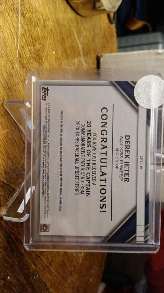 2020 Topps Update Series - 20 Years of the Captain  Patch  - Image 2 of 2