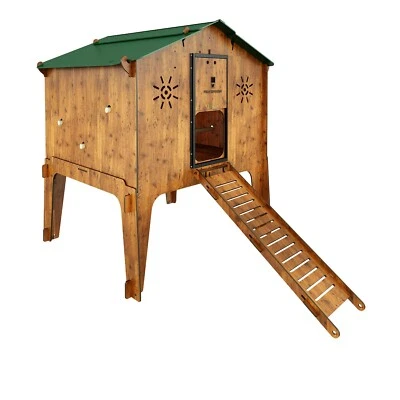 CUCCIOLOTTA POLLY DUPLEX 2XL Hühnerstall für 15 Hühner in HPL-Laminat gegen rote milben