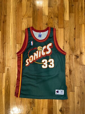 HERSEY HAWKINS Champion Seattle Supersonics Authentic Green Jersey