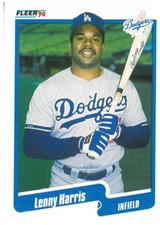 1990 Fleer #397 Lenny Harris Dodgers