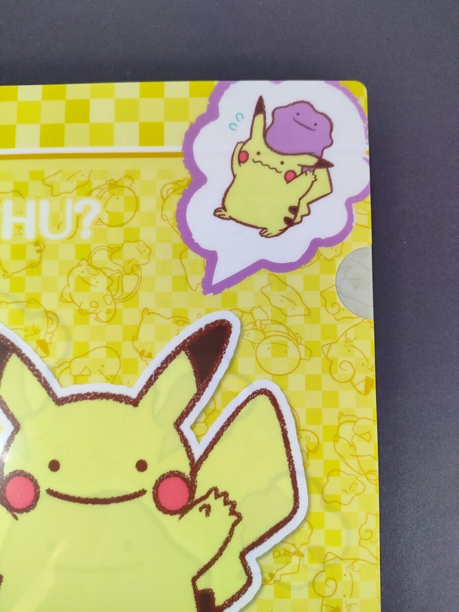 Pikachu Ditto Transform Clear File Pokemon Center Japanese Nintendo Japan  F/S