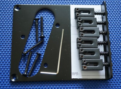 Modern 6 Saddle BRIDGE for Fender Telecaster Tele 10.5 mm Spacing Black
