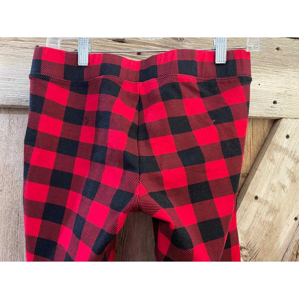 Legging Stevie Ponte Old Navy para mujer talla mediana rojo/negro cuadros búfalo a cuadros Foto 4 de 4