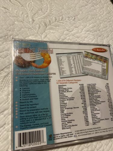 One Million Recipes The World's Largest Cookbook CD-R NEW - Picture 2 of 2