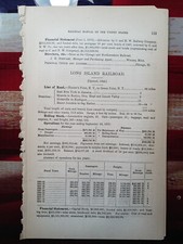 1874 Train Report LONG ISLAND RAILROAD Hunters Point Sag Harbor New York