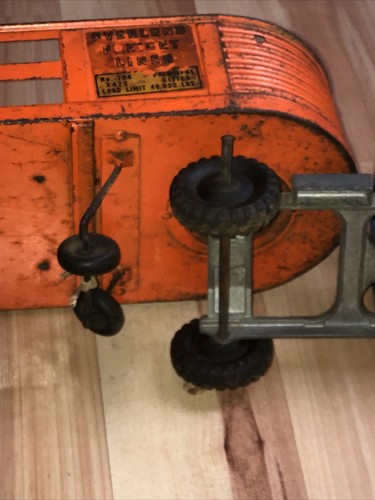 Vintage Structo Toys Overland Freight Lines Truck And Trailer Blue / Orange - Picture 6 of 9