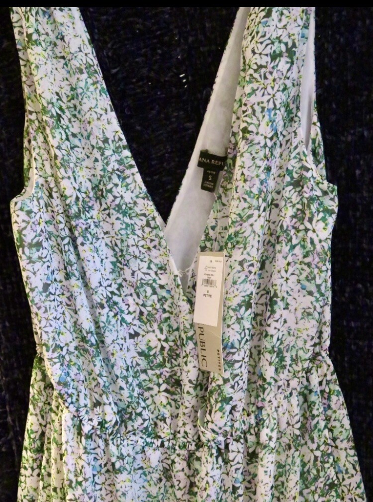 Banana Republic Women's Green Floral Sleeveless V-Neck Fit & Flare Maxi Dress PS | eBay Banana Republic Women's Green Floral Sleeveless V-Neck Fit & Flare Maxi Dress PS | eBay