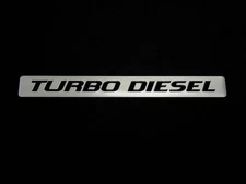 2 TURBODIESEL TURBO DIESEL ENGINE FENDER HOOD TRUNK EMBLEMS BADGE SILVER PAIR