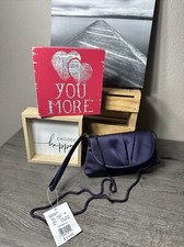 David  s Bridal Eggplant Deep Purple Wristlet Wallet Clutch Crossbody New W/Tags