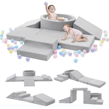 Foam Climbing Blocks with Ball Pit & Stairs for Toddlers Aged 1-3 -Soft Plays...