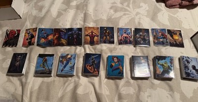 2022 MARVEL MASTERPIECES PURPLE /199 SET 90 CARDS SPIDER MAN WOLVERINE SANTOS