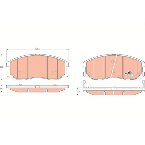 Bremsbelagsatz Scheibenbremse TRW GDB1715 Cotec FüR Vauxhall Chevrolet Opel-image