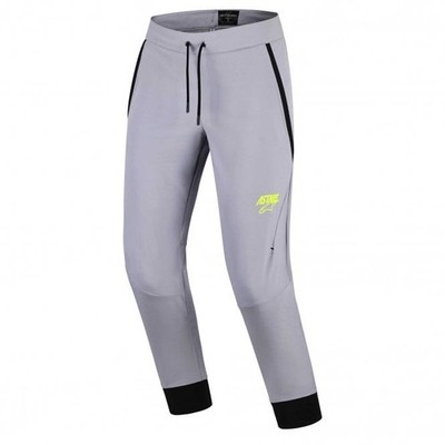 Alpinestars Softshell Jogger Pants - AeroShell - Mid Grey/Yellow Fluo